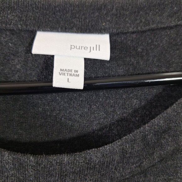 Pure J Jill Gray 3/4 length sleeve size large - Picture 3 of 3